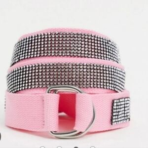 Asos Pink Rhinestone Belt 3x